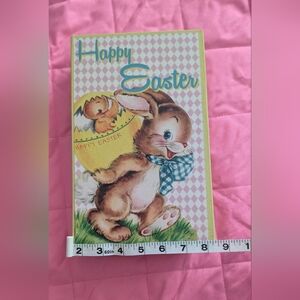 Vintage Easter Box with Bunny and Chick